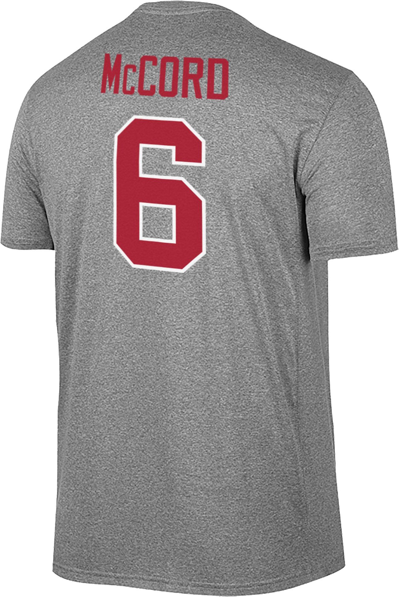 Retro Brand Men's Ohio State Buckeyes Kyle McCord #6 Grey T-Shirt