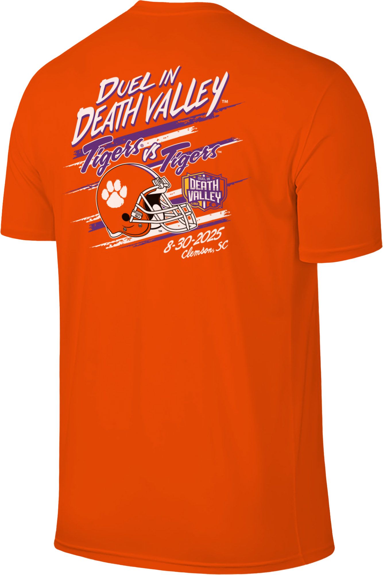 Retro Brand Men's Clemson Tigers Orange Death Valley Rivalry T-Shirt product image