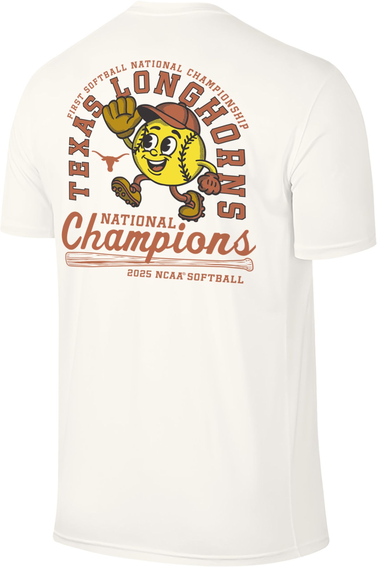 Retro Brand Adult 2025 Women's College World Series Champions Texas Longhorns 2-Sided Logo T-Shirt product image