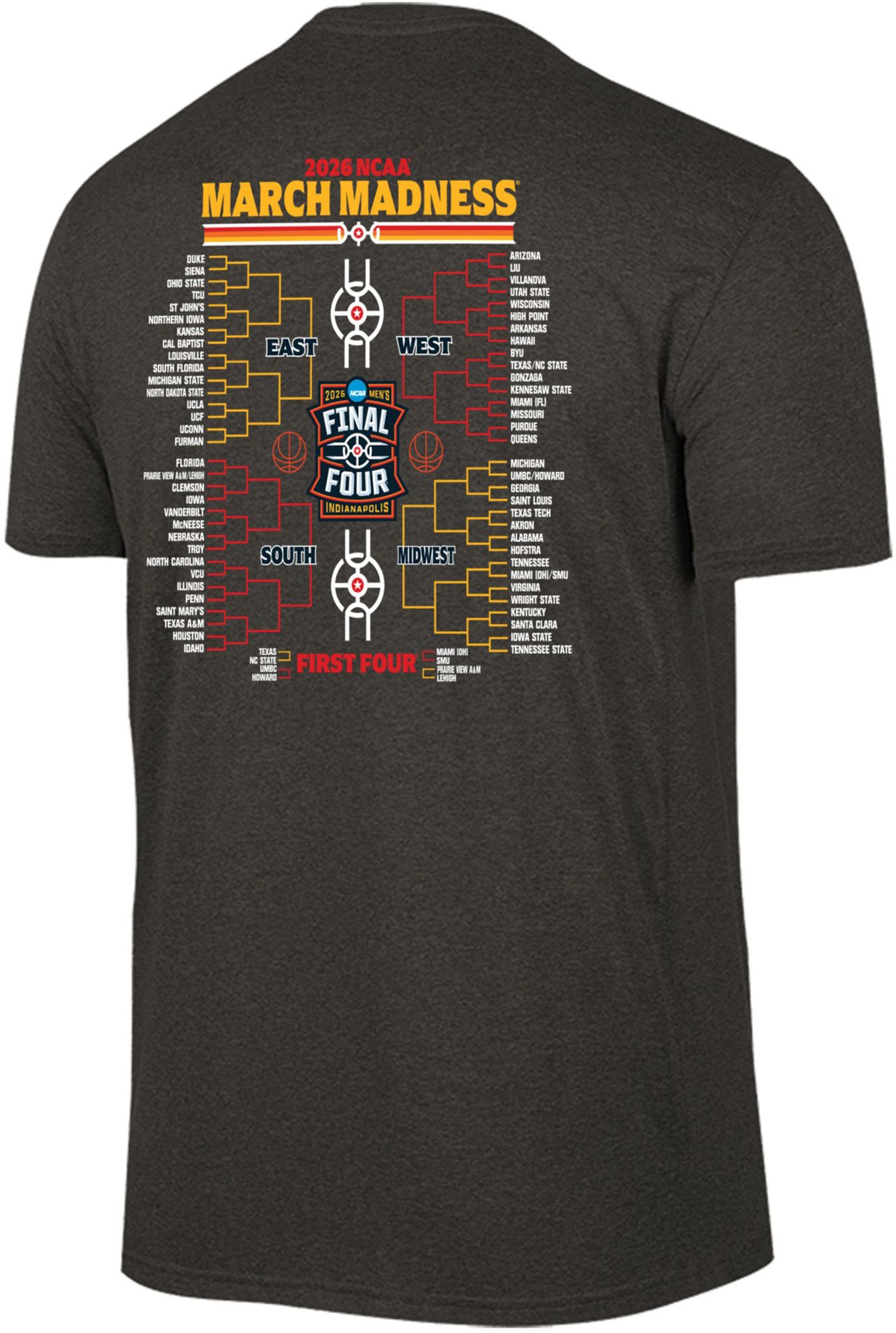 Original Retro Brand Adult 2026 Men's Basketball Final Four Bracket T-Shirt product image