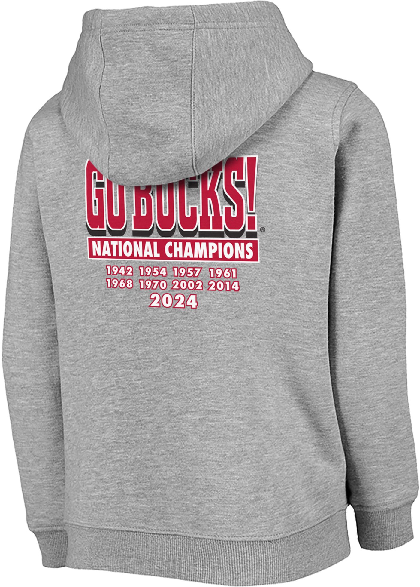 Retro Brand Youth 2024-25 National Champions Ohio State Buckeyes Back Logo Pullover Hoodie product image