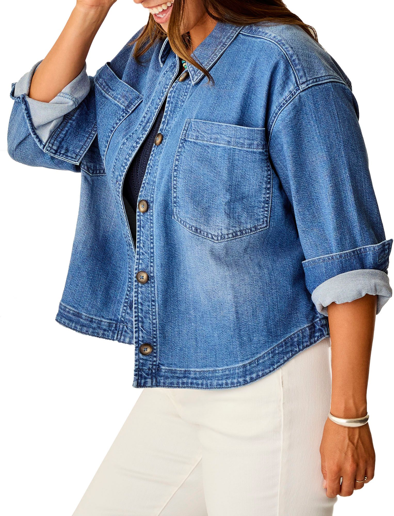Carve Designs Women's Flora Denim Shacket product image