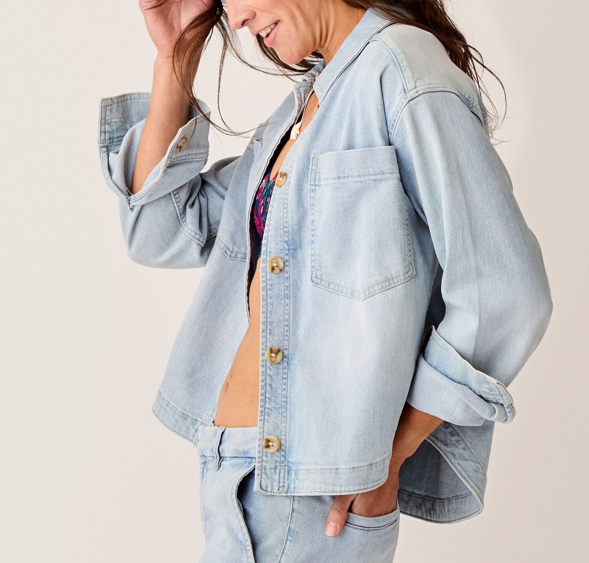 Carve Designs Women's Flora Denim Shacket product image