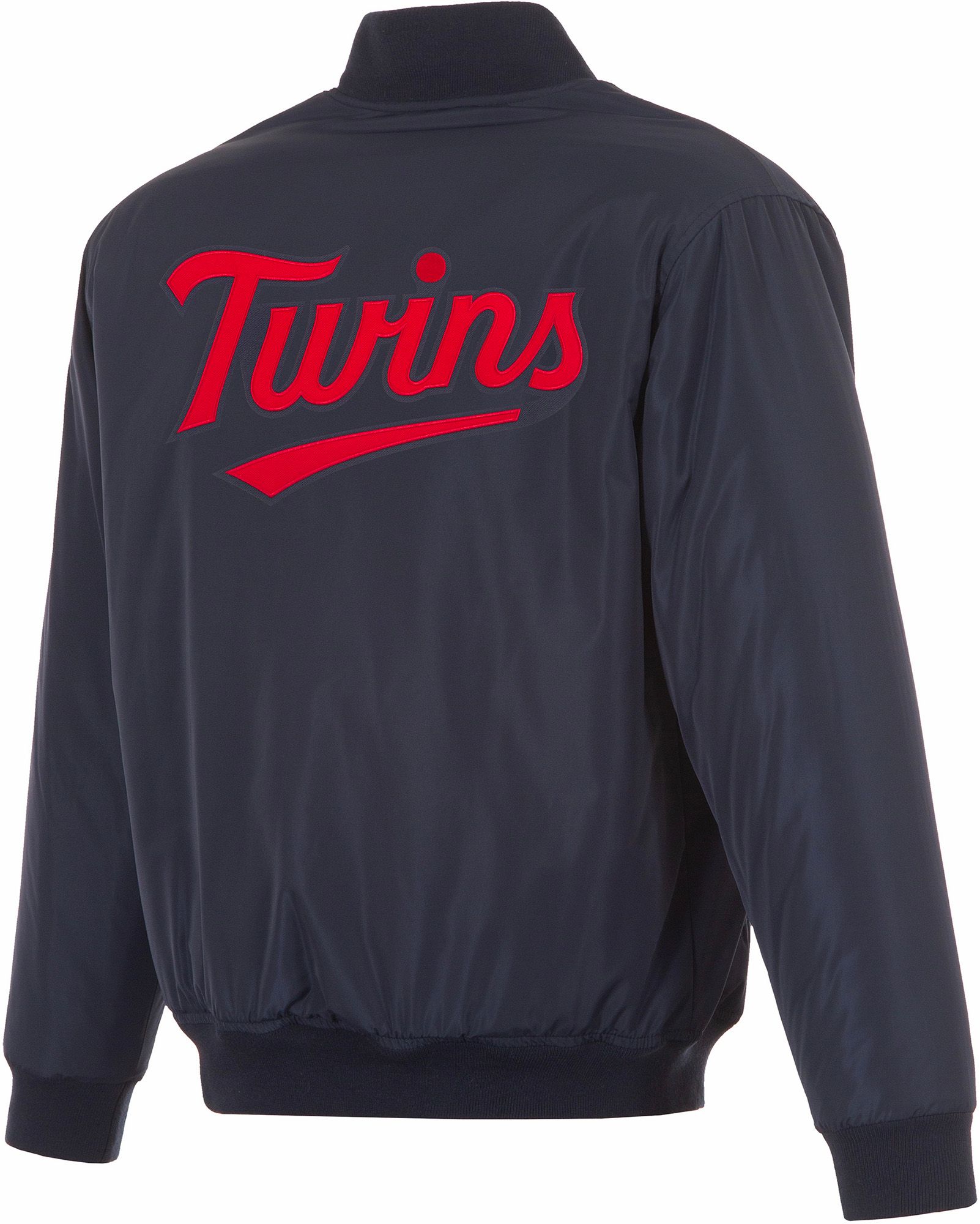 JH Design Men's Minnesota Twins Full-Zip Reversible Flight Navy Nylon Jacket product image