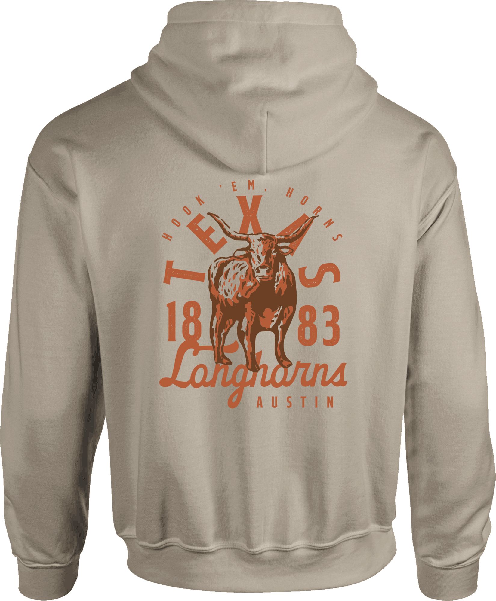 Image One Men's Texas Longhorns White Mascot Pullover Hoodie product image
