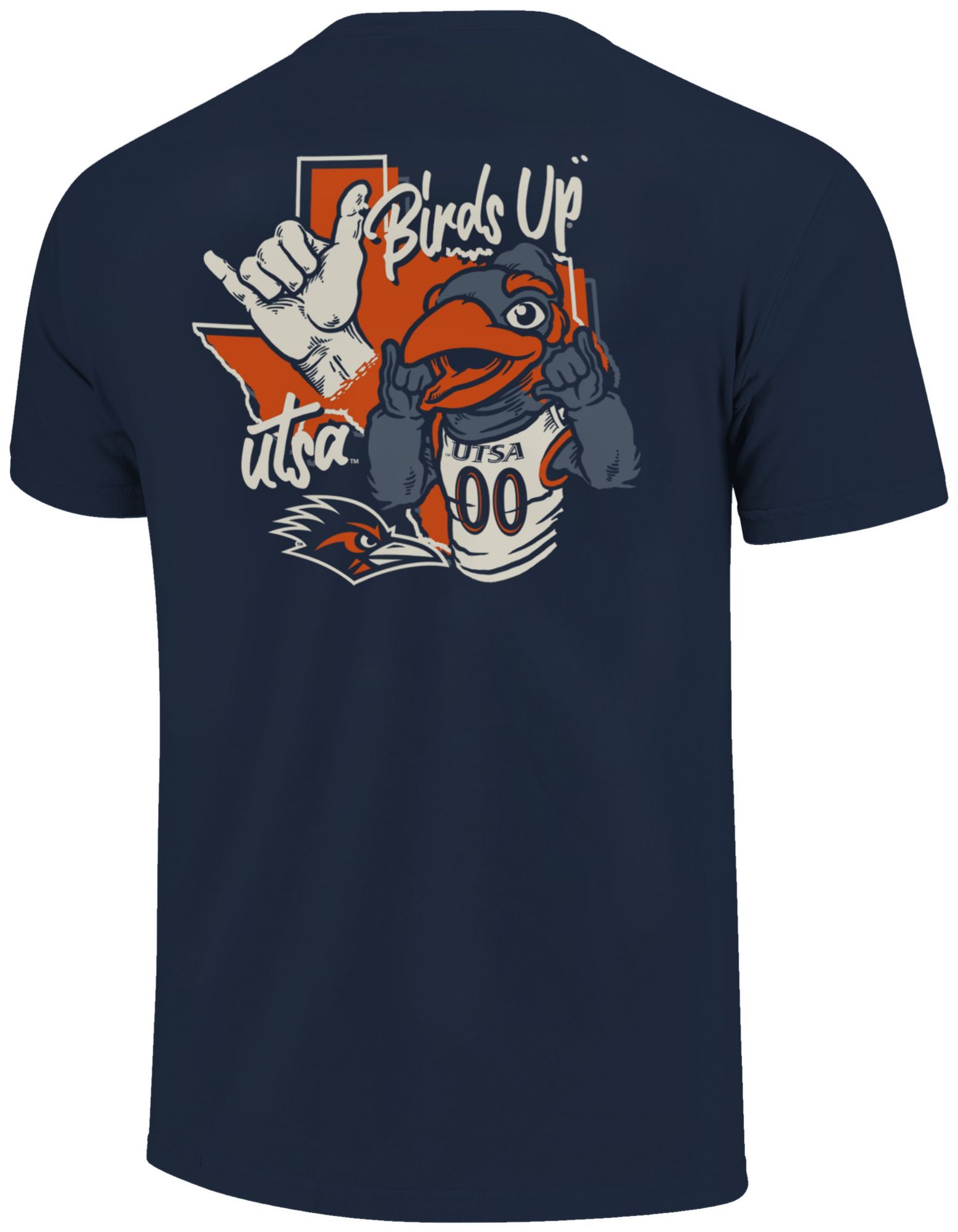 Image One Men's UT San Antonio Roadrunners Navy State Extrude Collage Short Sleeve T-Shirt product image