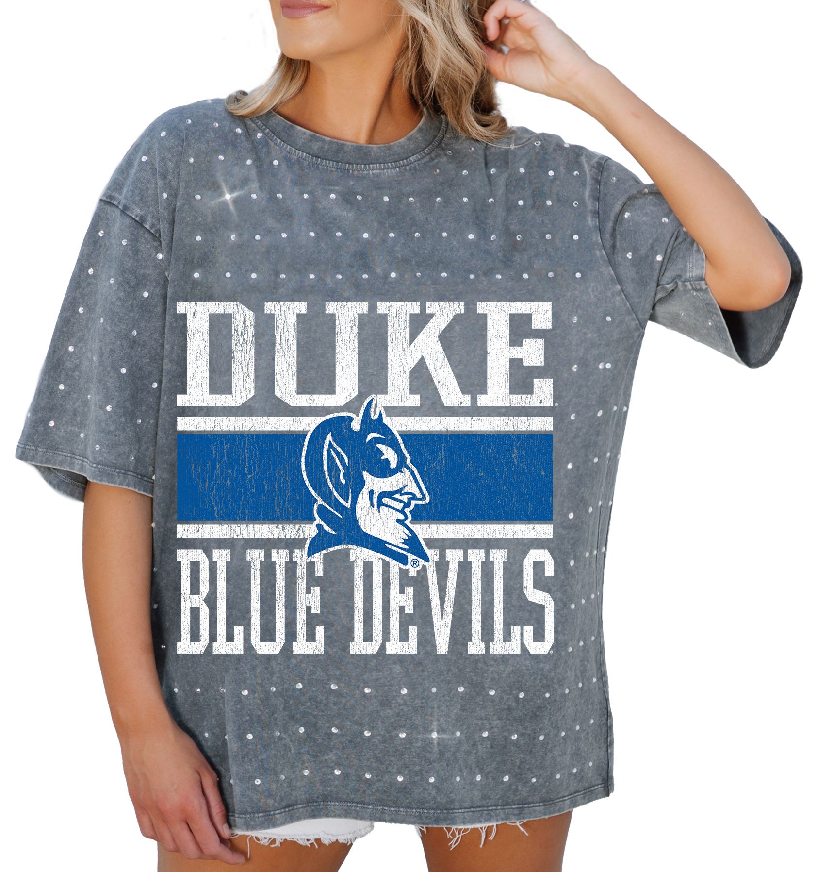 Gameday Couture Women's Duke Blue Devils Grey Rhinestone T-Shirt product image