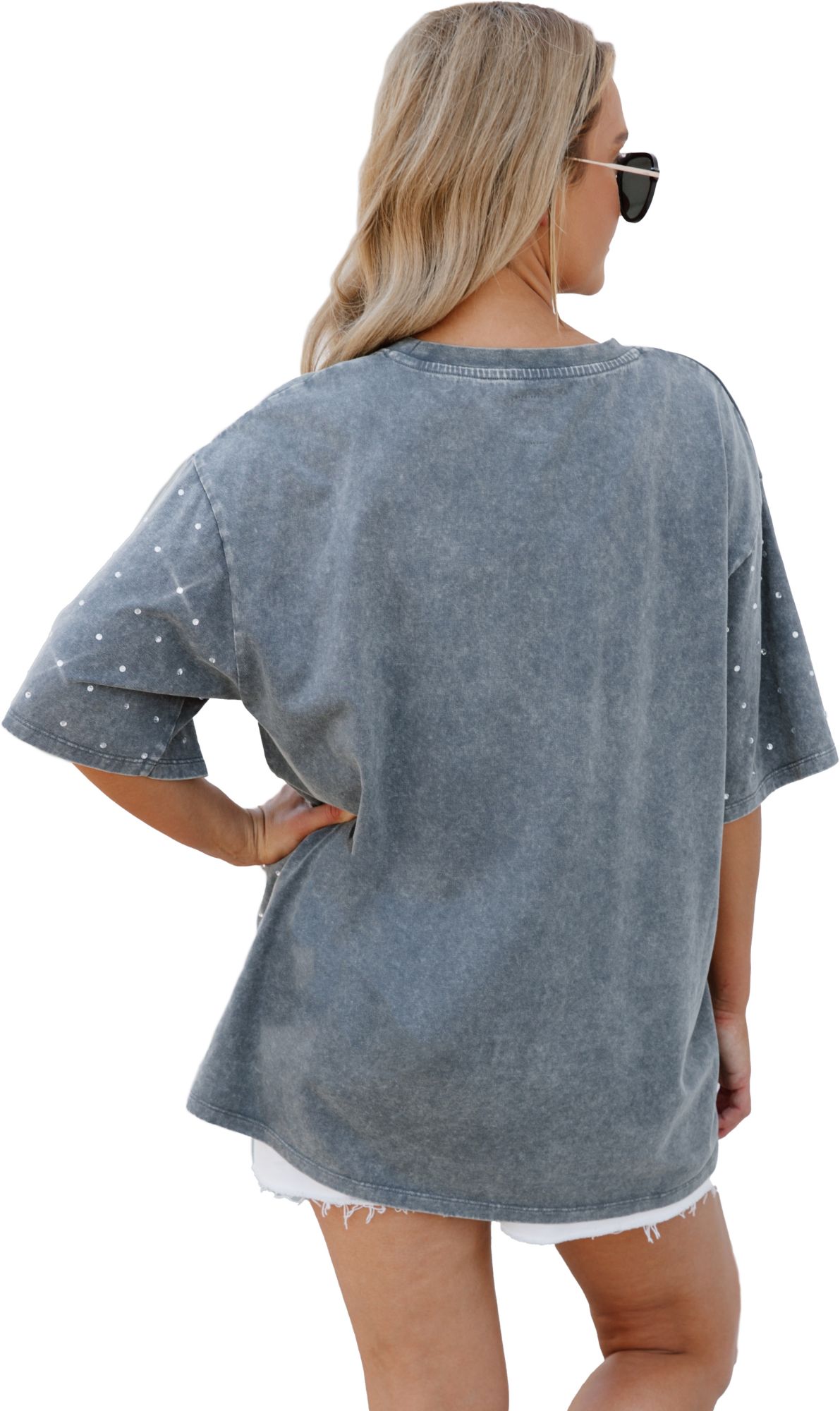 Gameday Couture Women's East Carolina Pirates Grey Rhinestone T-Shirt product image
