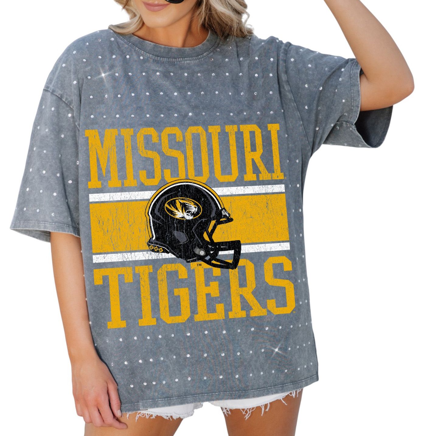 Gameday Couture Women's Missouri Tigers Grey Rhinestone T-Shirt product image
