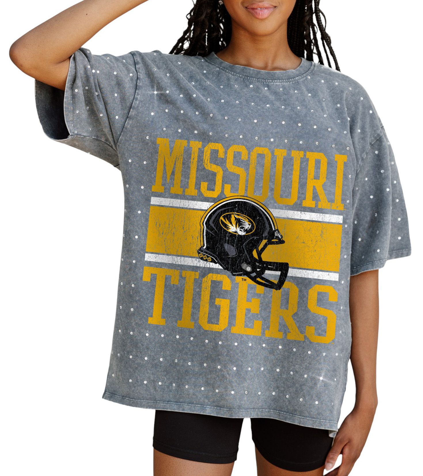 Gameday Couture Women's Missouri Tigers Grey Rhinestone T-Shirt product image
