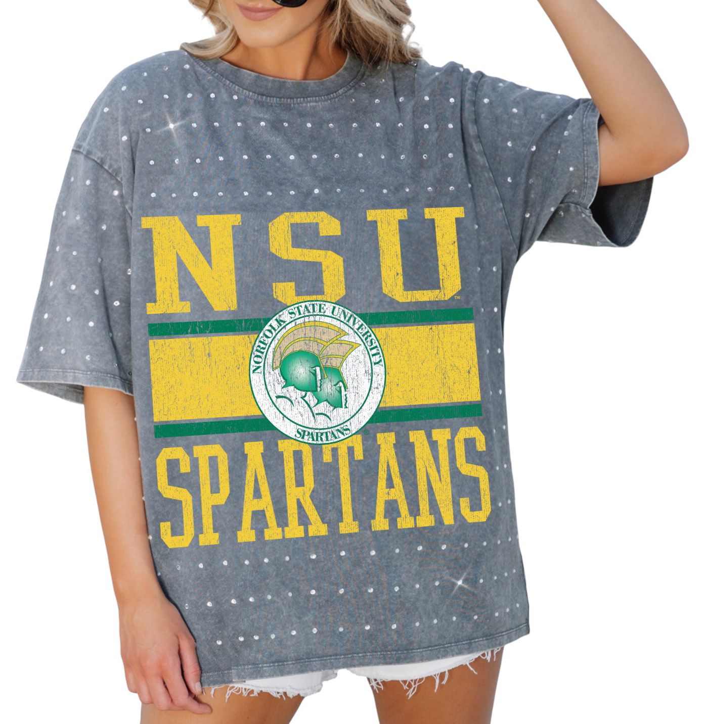 Gameday Couture Women's Norfolk State Spartans Grey Rhinestone T-Shirt product image