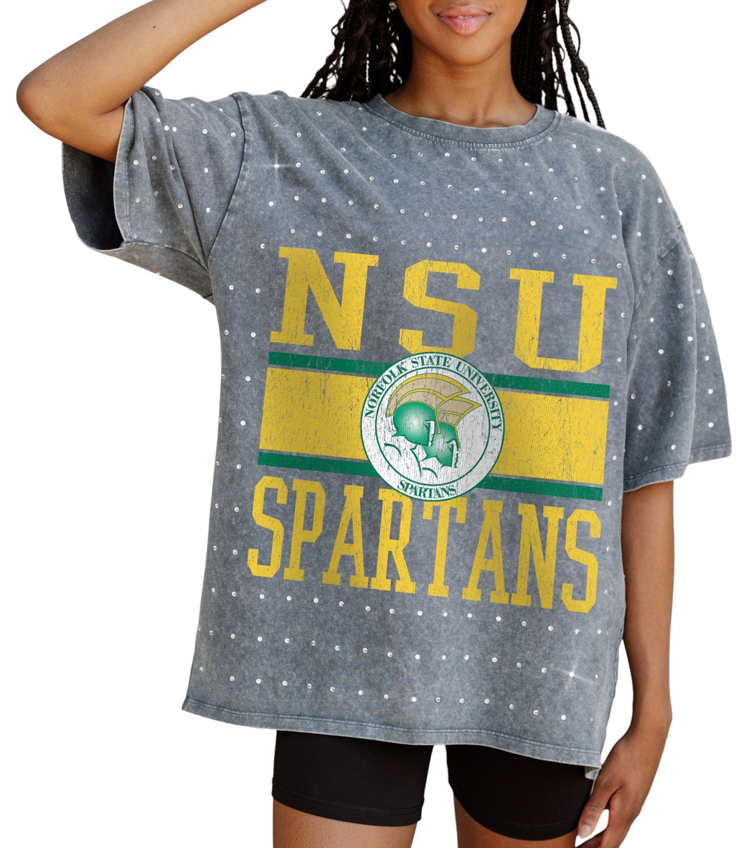 Gameday Couture Women's Norfolk State Spartans Grey Rhinestone T-Shirt product image