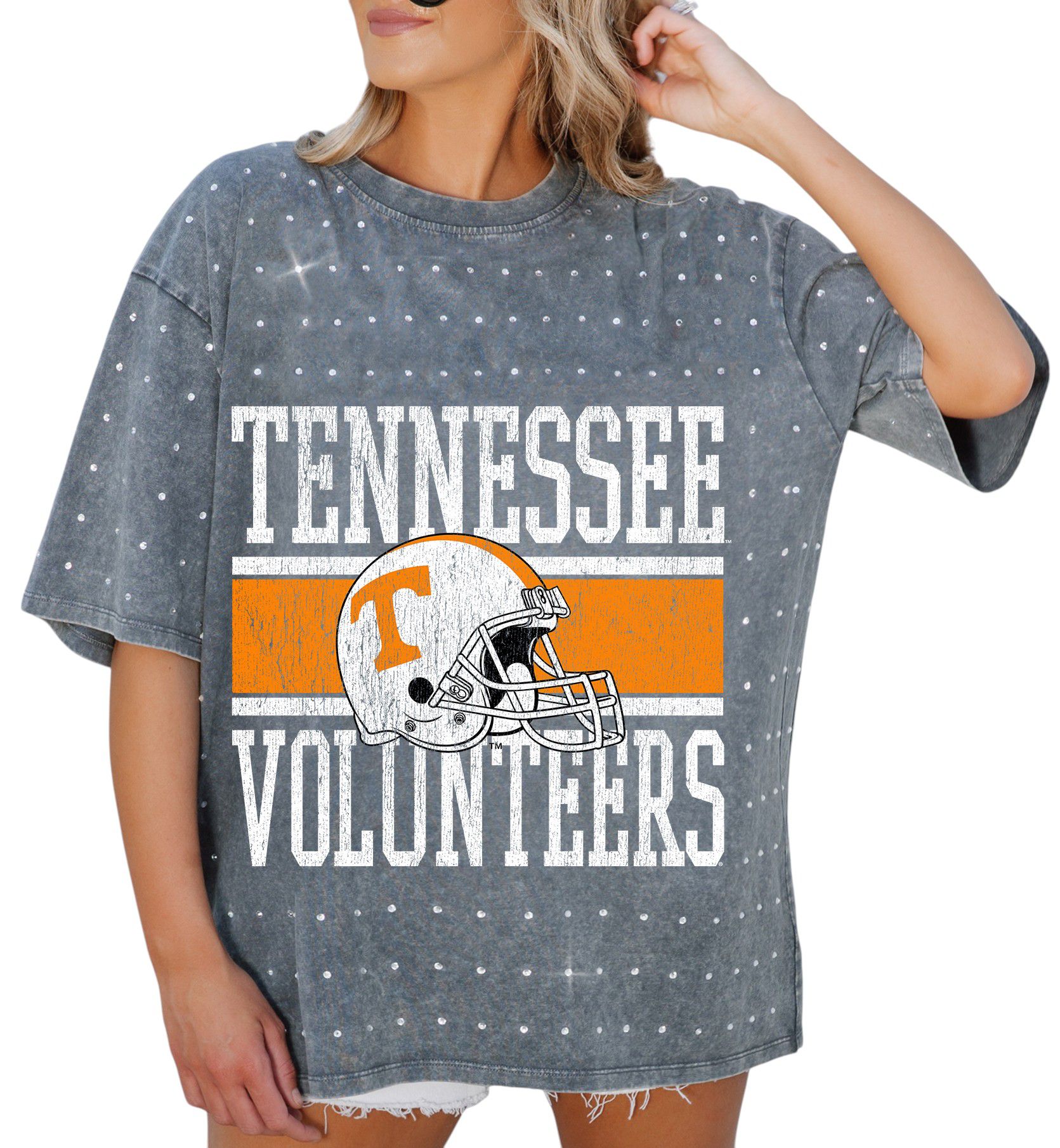 Gameday Couture Women's Tennessee Volunteers Grey Rhinestone T-Shirt product image