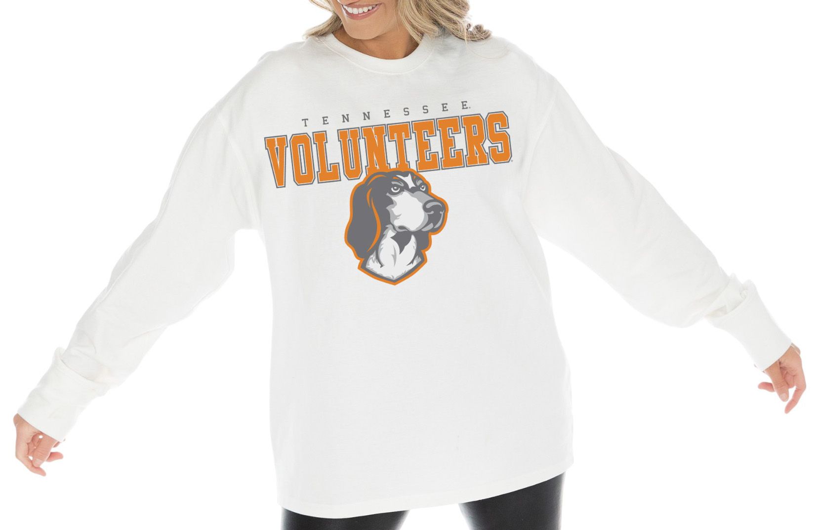 Gameday Couture Women's Tennessee Volunteers White Big Goals Dog Long Sleeve T-Shirt product image
