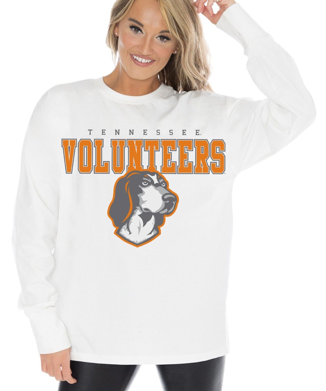 Gameday Couture Women's Tennessee Volunteers White Big Goals Dog Long Sleeve T-Shirt product image