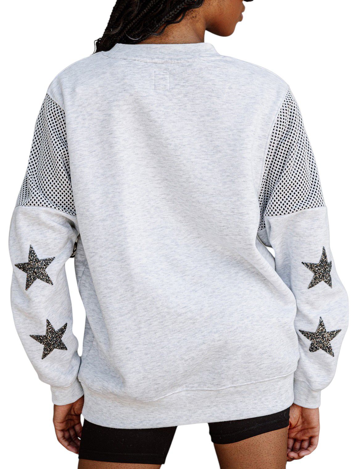 Gameday Couture Women's Georgia Bulldogs Ash Mesh Crewneck Sweatshirt product image