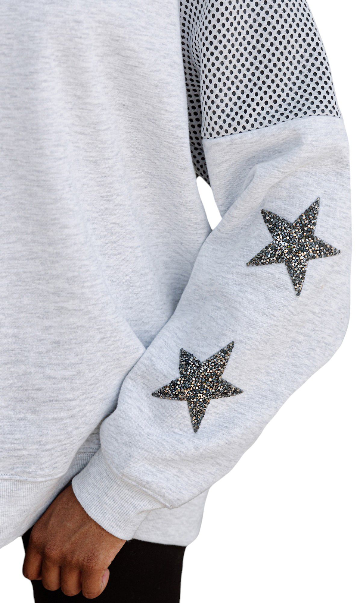 Gameday Couture Women's Georgia Bulldogs Ash Mesh Crewneck Sweatshirt product image