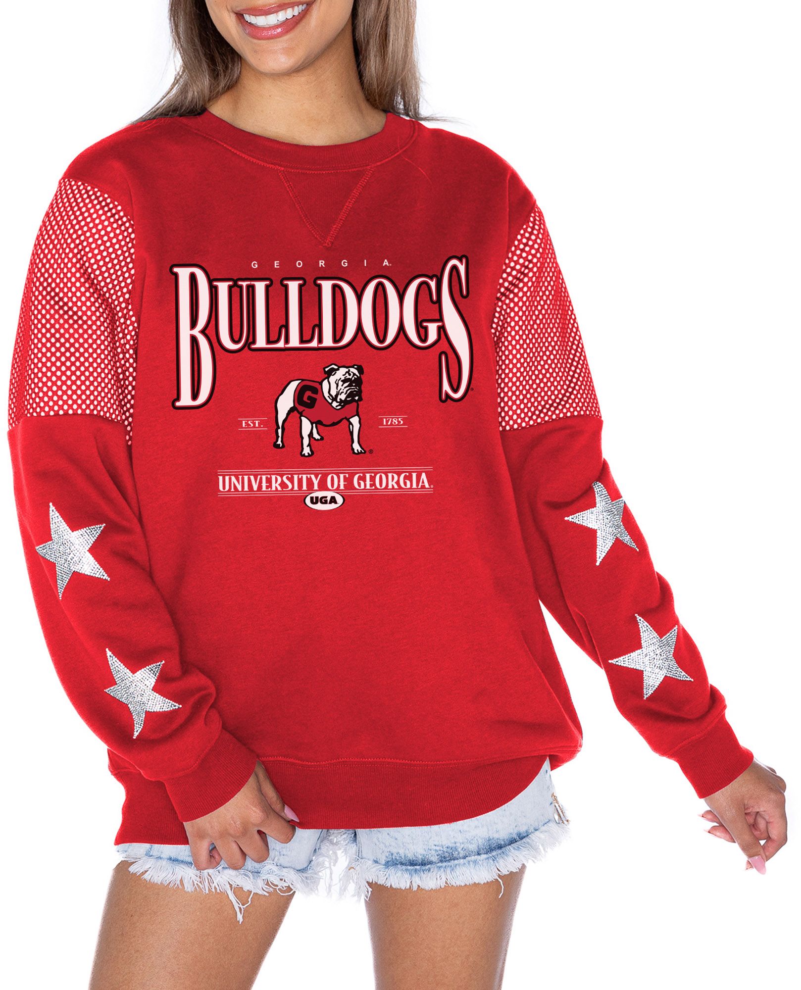 Gameday Couture Women's Georgia Bulldogs Red Star Crewneck Sweatshirt product image