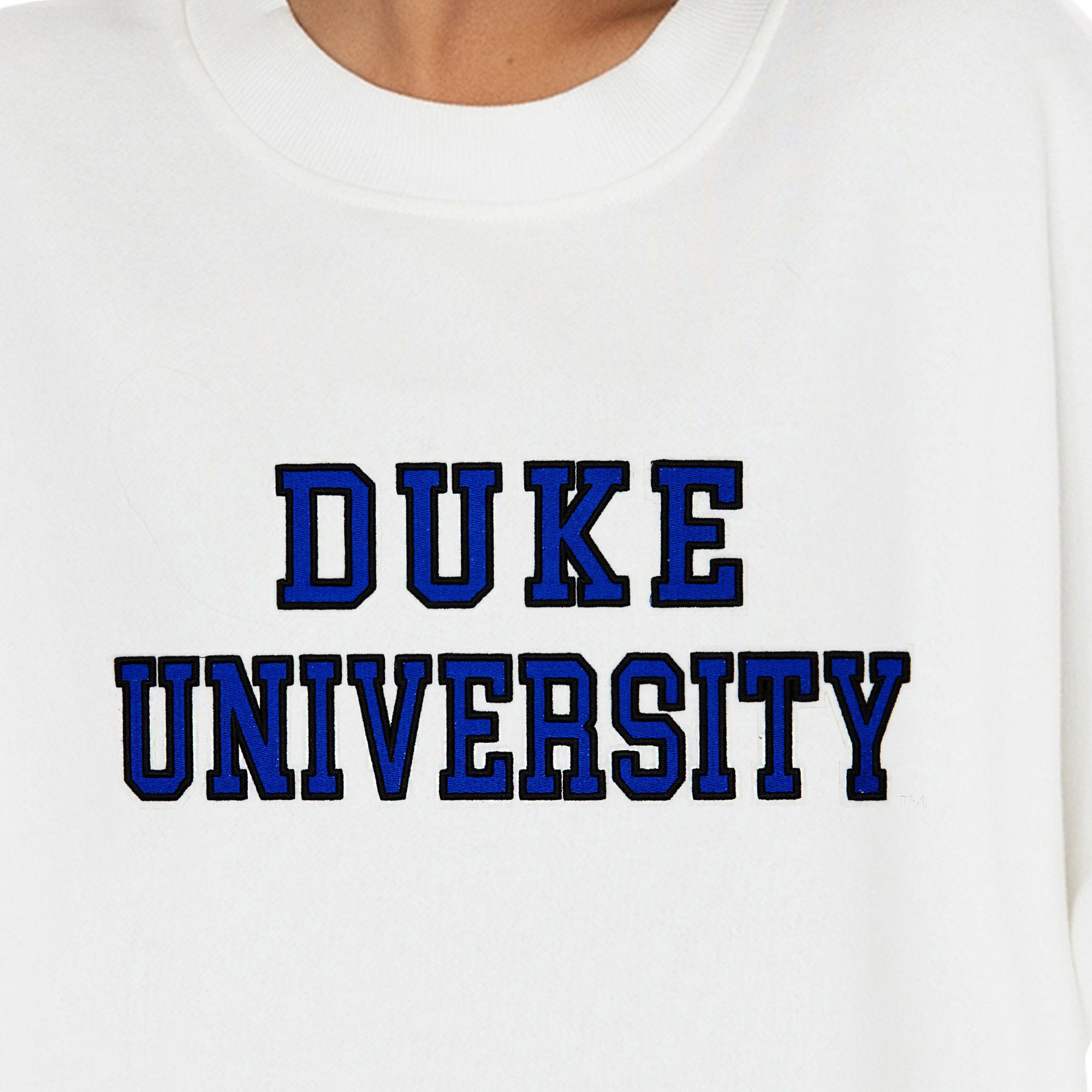 Gameday Couture Women's Duke Blue Devils White Instant Replay Crew Pullover Sweatshirt product image