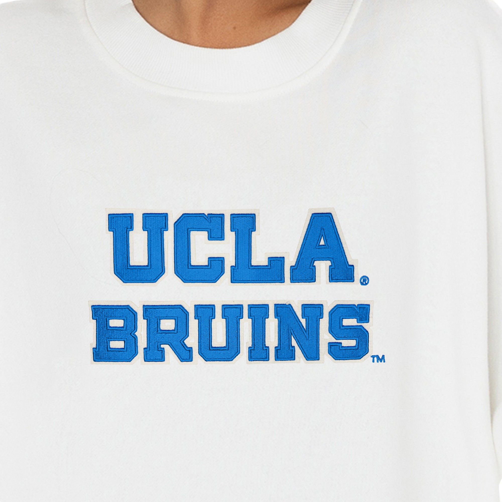 Gameday Couture Women's UCLA Bruins White Instant Replay Crew Pullover Sweatshirt product image