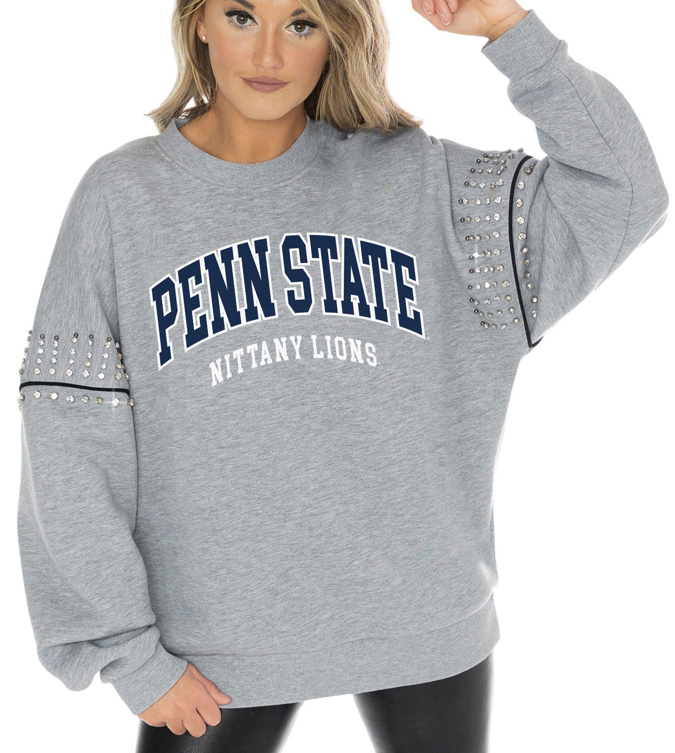 Gameday Couture Women's Penn State Nittany Lions Grey Playback Vintage Wash Crew Sweatshirt product image