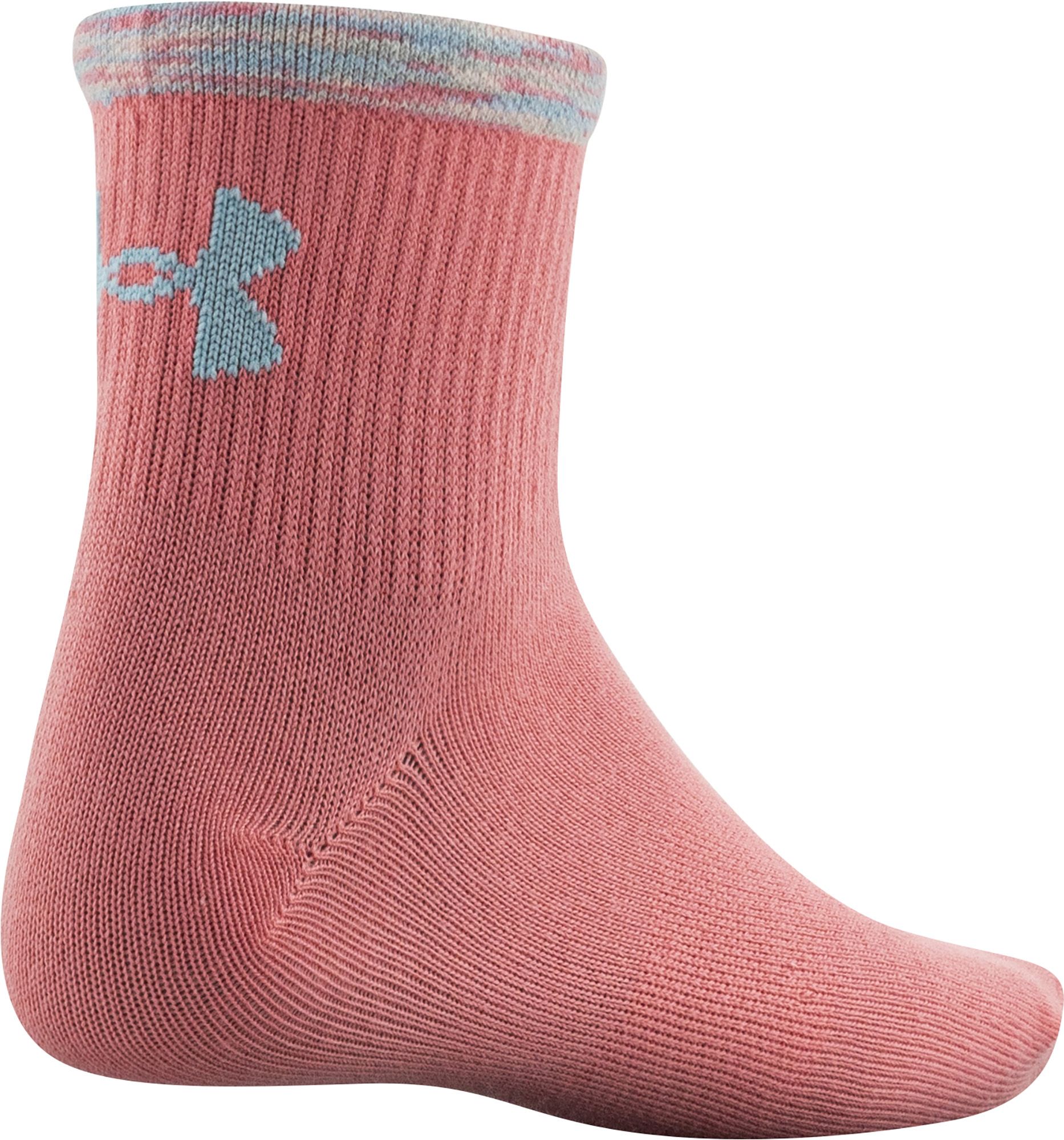 UA Girl's Essential 2.0 6-Pack Quarter Socks