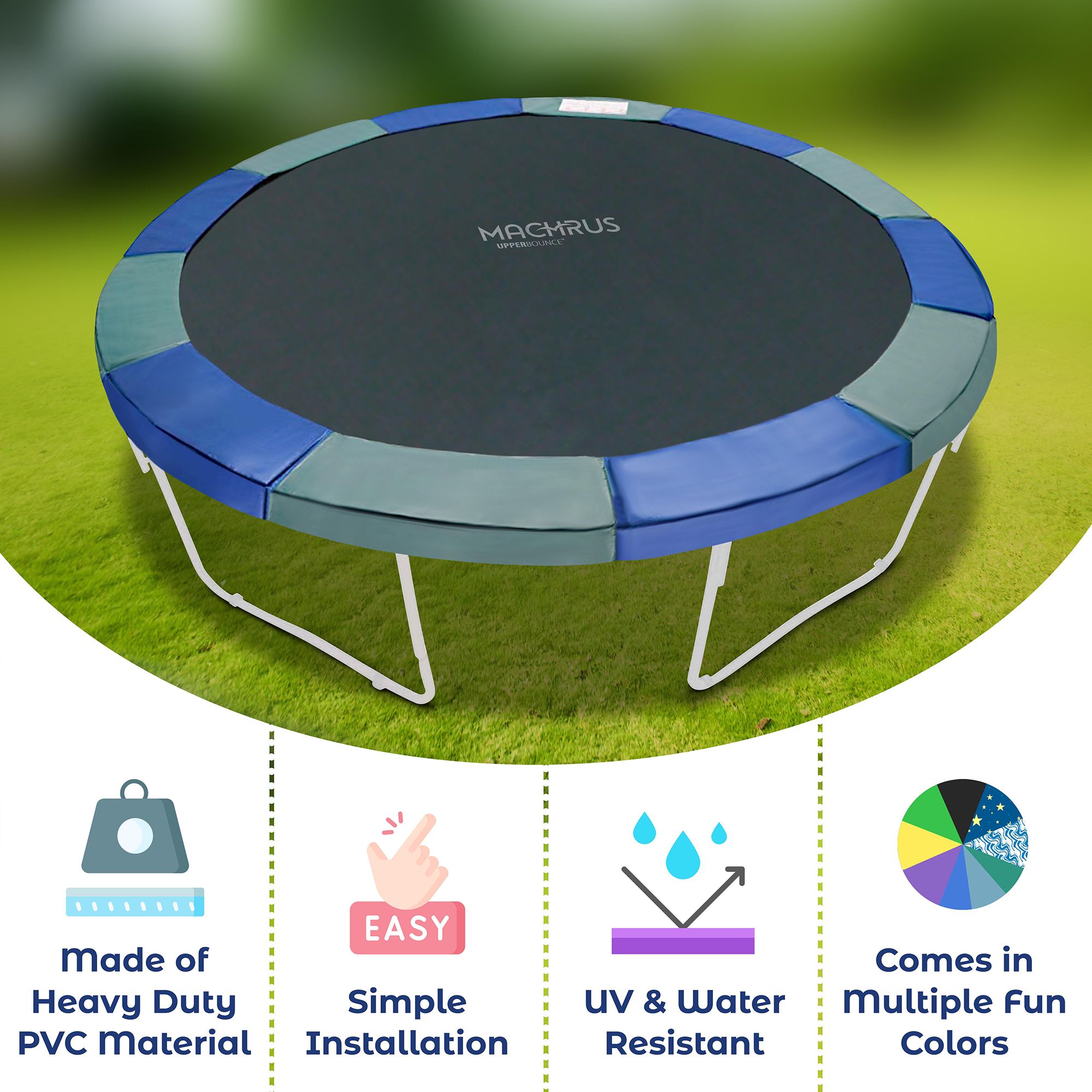 Upper Bounce Super Spring Cover Round Trampoline Safety Pad product image
