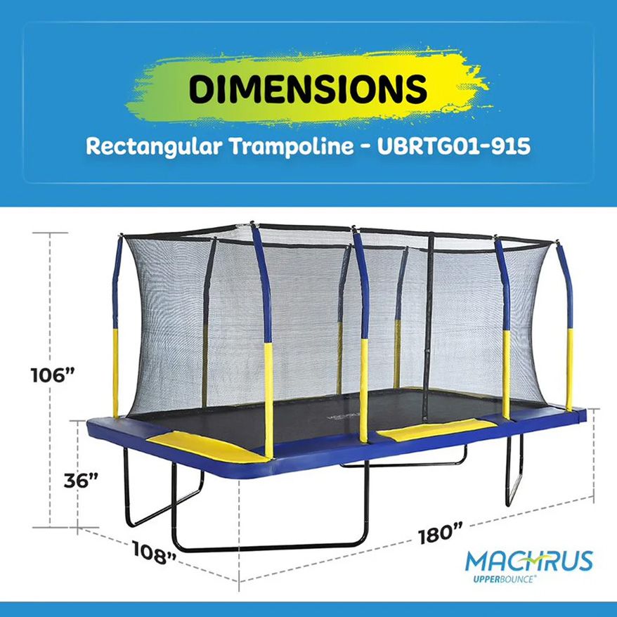 Upper Bounce 9x15 Foot Rectangular Trampoline product image