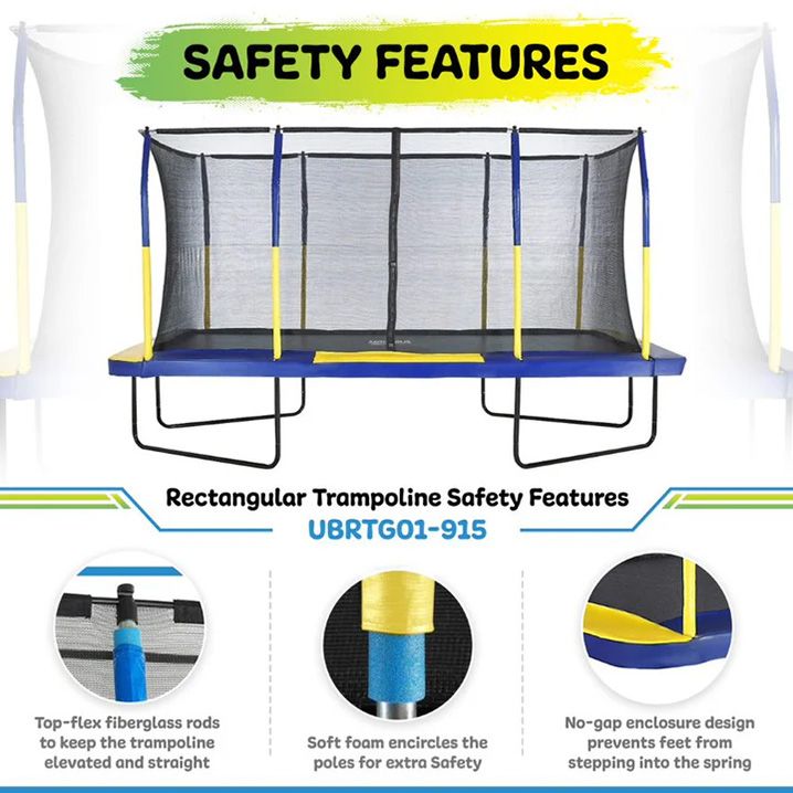 Upper Bounce 9x15 Foot Rectangular Trampoline product image
