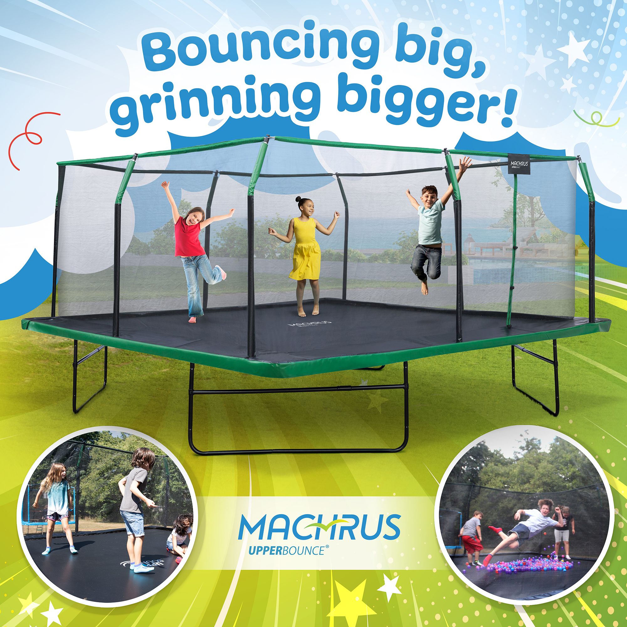 Upper Bounce 12 Foot Square Trampoline Set product image