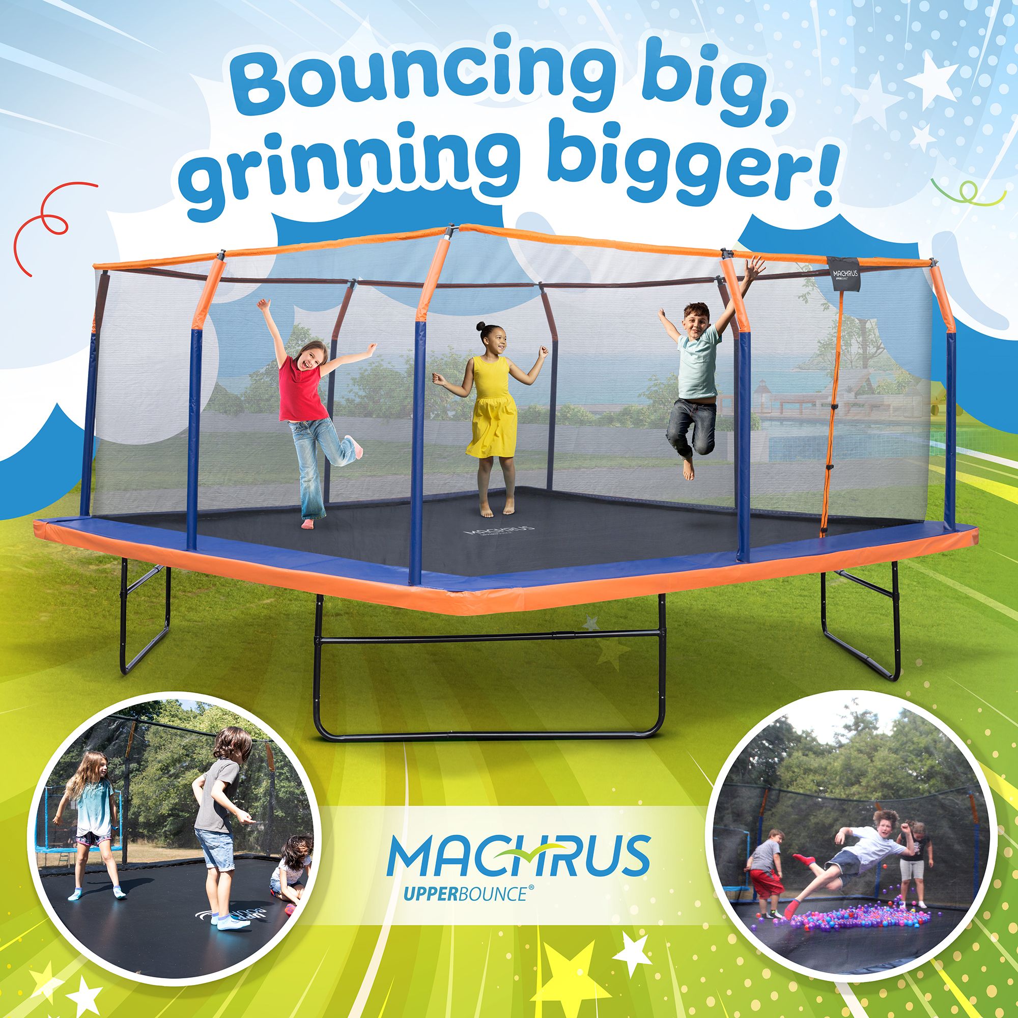 Upper Bounce 16 Foot Square Trampoline Set product image