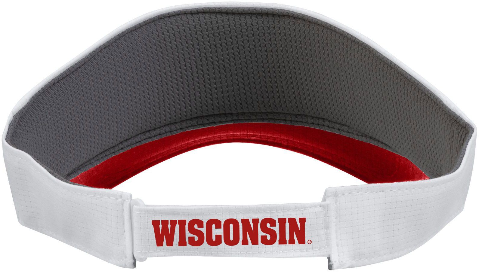 Under Armour Men's Wisconsin Badgers White Airvent Visor