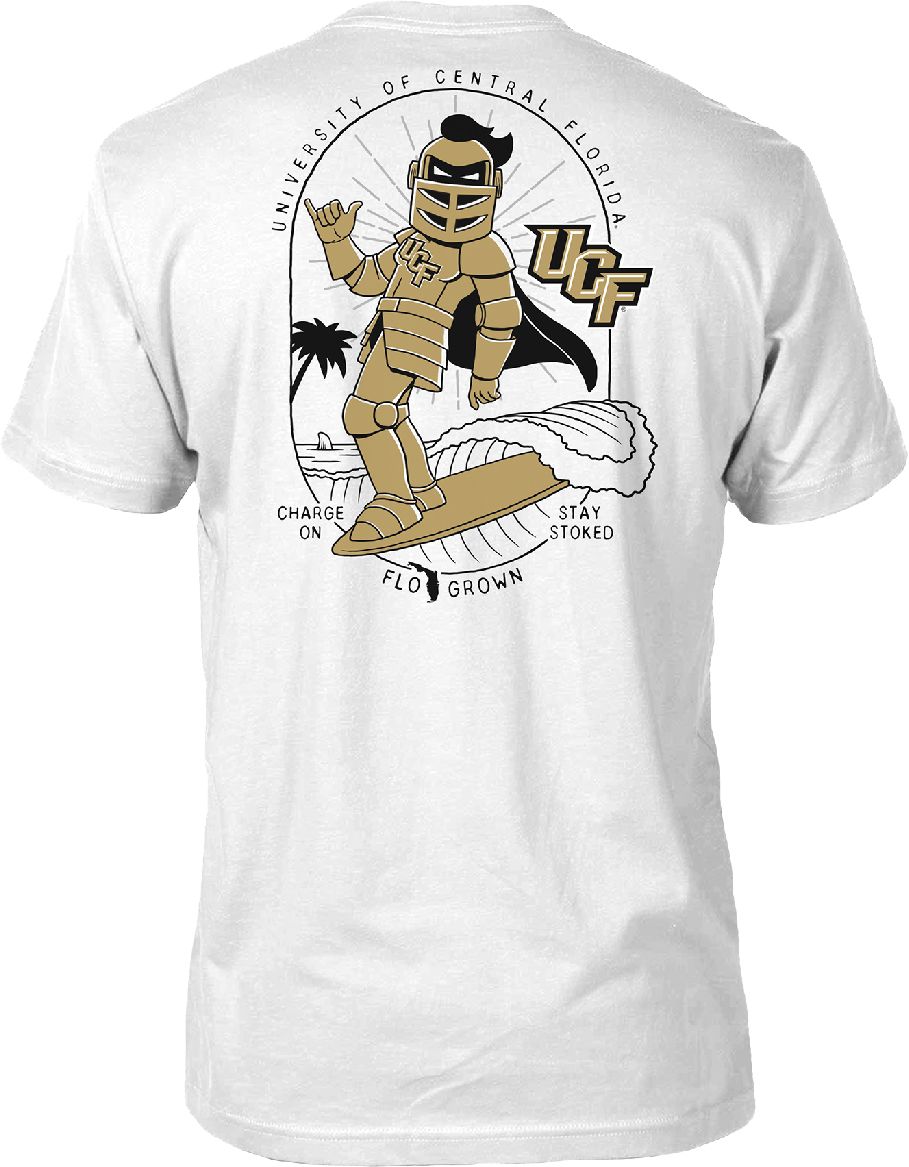FloGrown Men's UCF Knights Knightro Surfer White T-Shirt product image