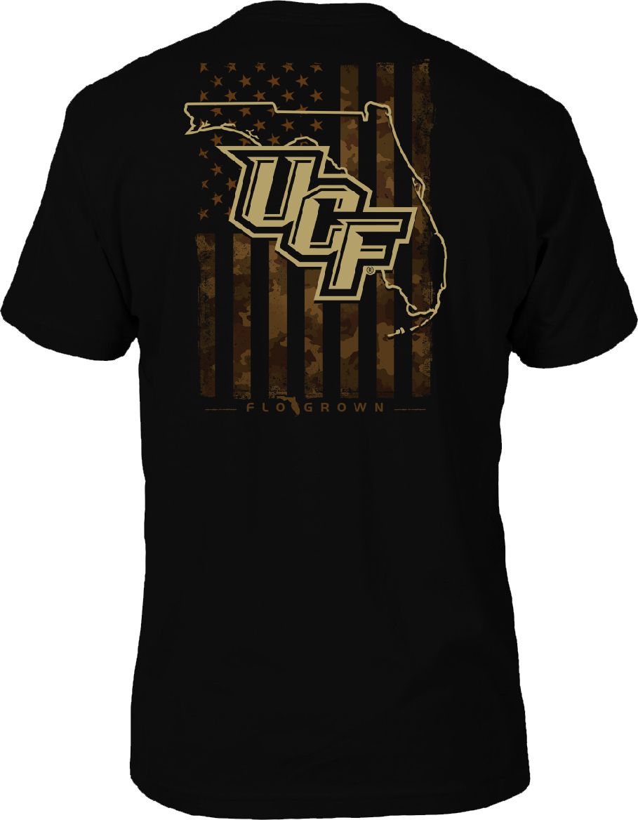 FloGrown Men's UCF Knights Camo Flag Black T-Shirt product image