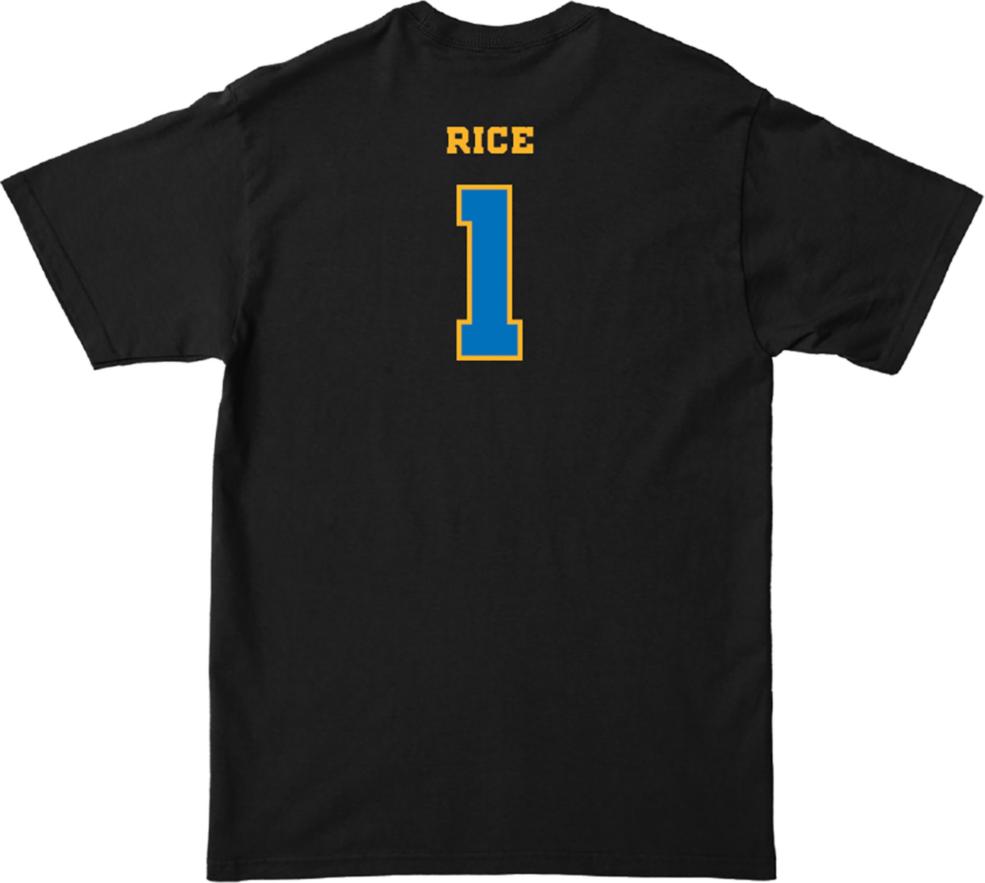 Campus Ink Men's UCLA Bruins Kiki Rice #1 Black T-Shirt product image
