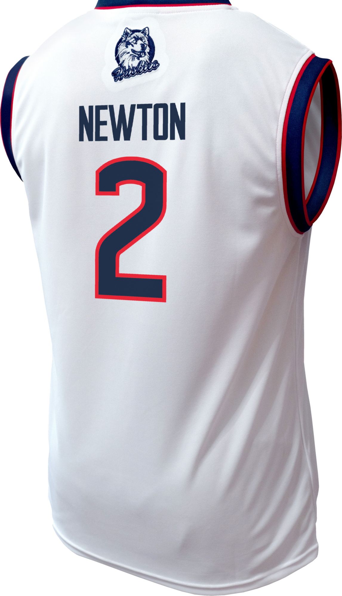 Genuine Collective Men's Connecticut Huskies Tristen Newton #2 White Replica Basketball Jersey product image