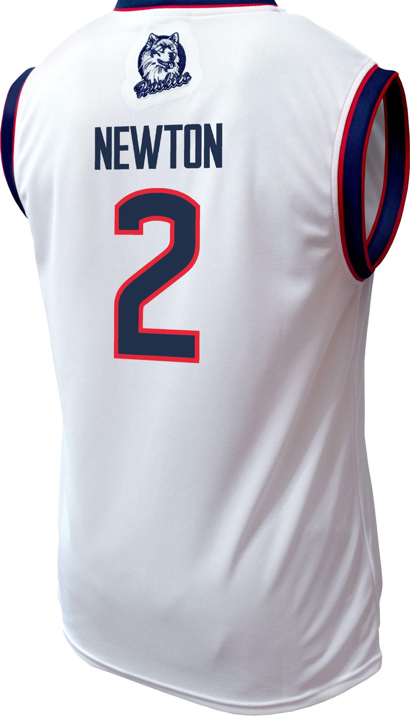 Genuine Collective Men s Connecticut Huskies Tristen Newton 2 White Replica Basketball Jersey XL