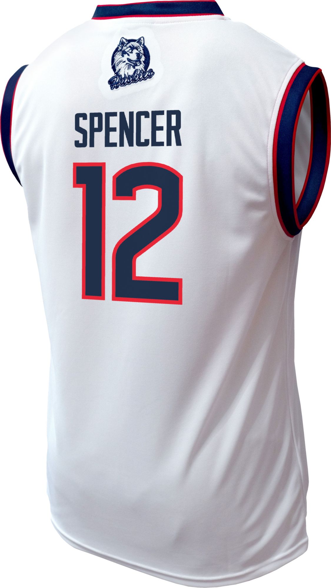 Genuine Collective Men's Connecticut Huskies Cam Spencer #12 White Replica Basketball Jersey product image