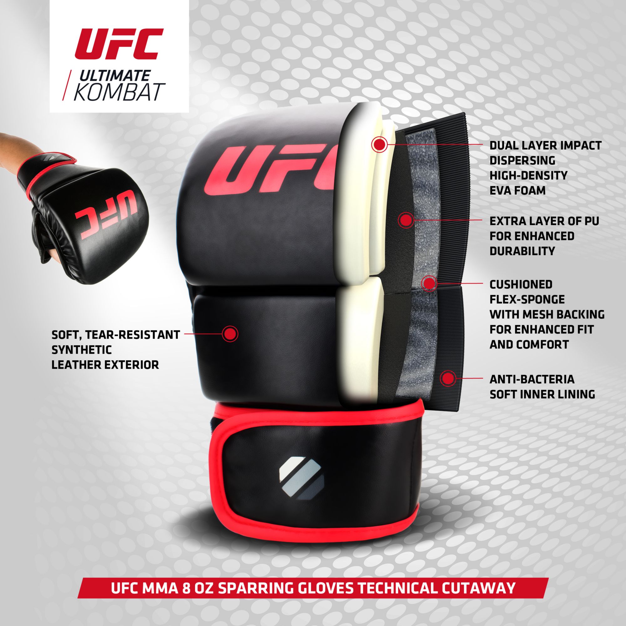 UFC 8 oz MMA Sparring Gloves product image