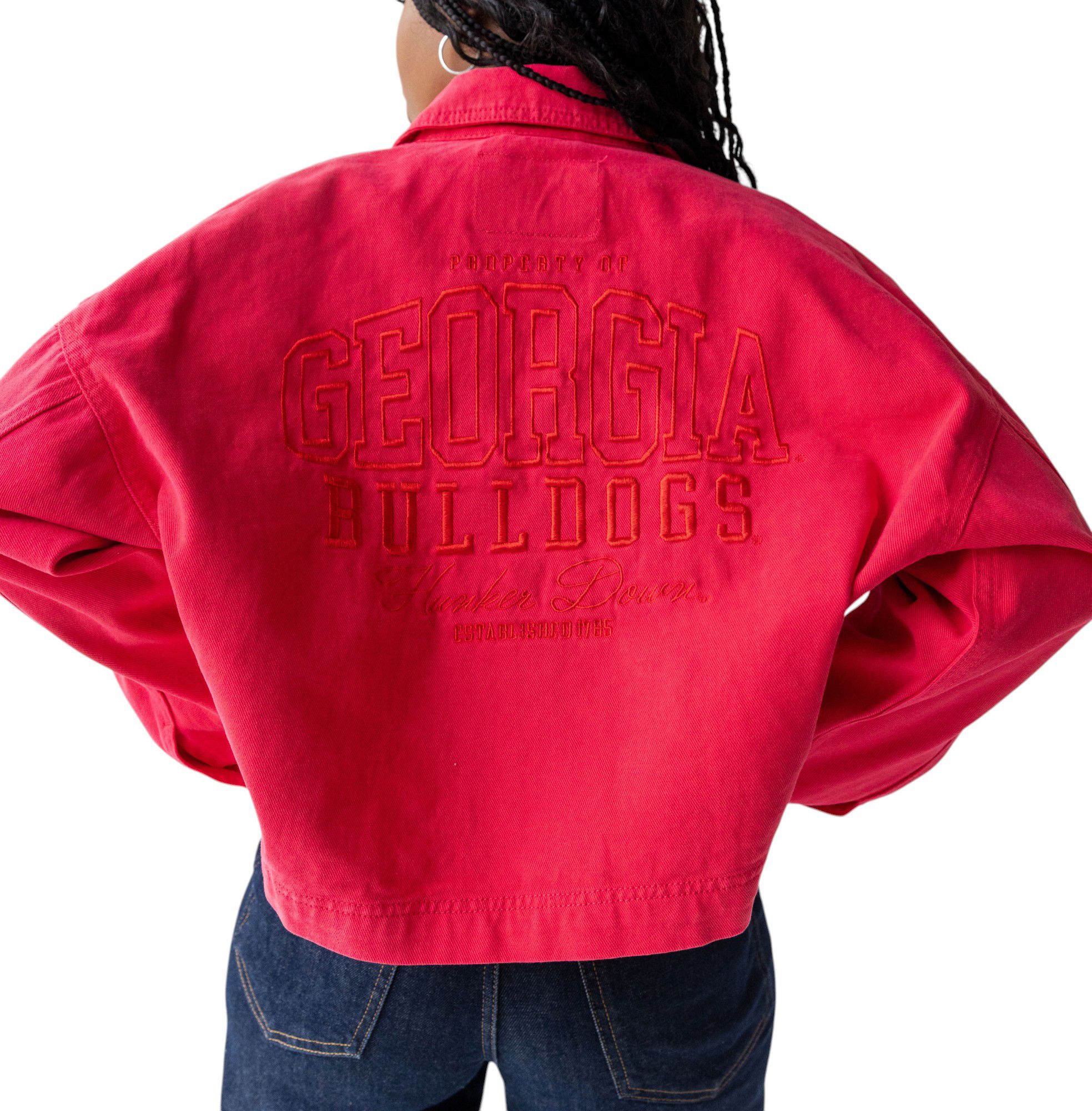 Gameday Social Women's Georgia Bulldogs Cropped Twill Jacket product image