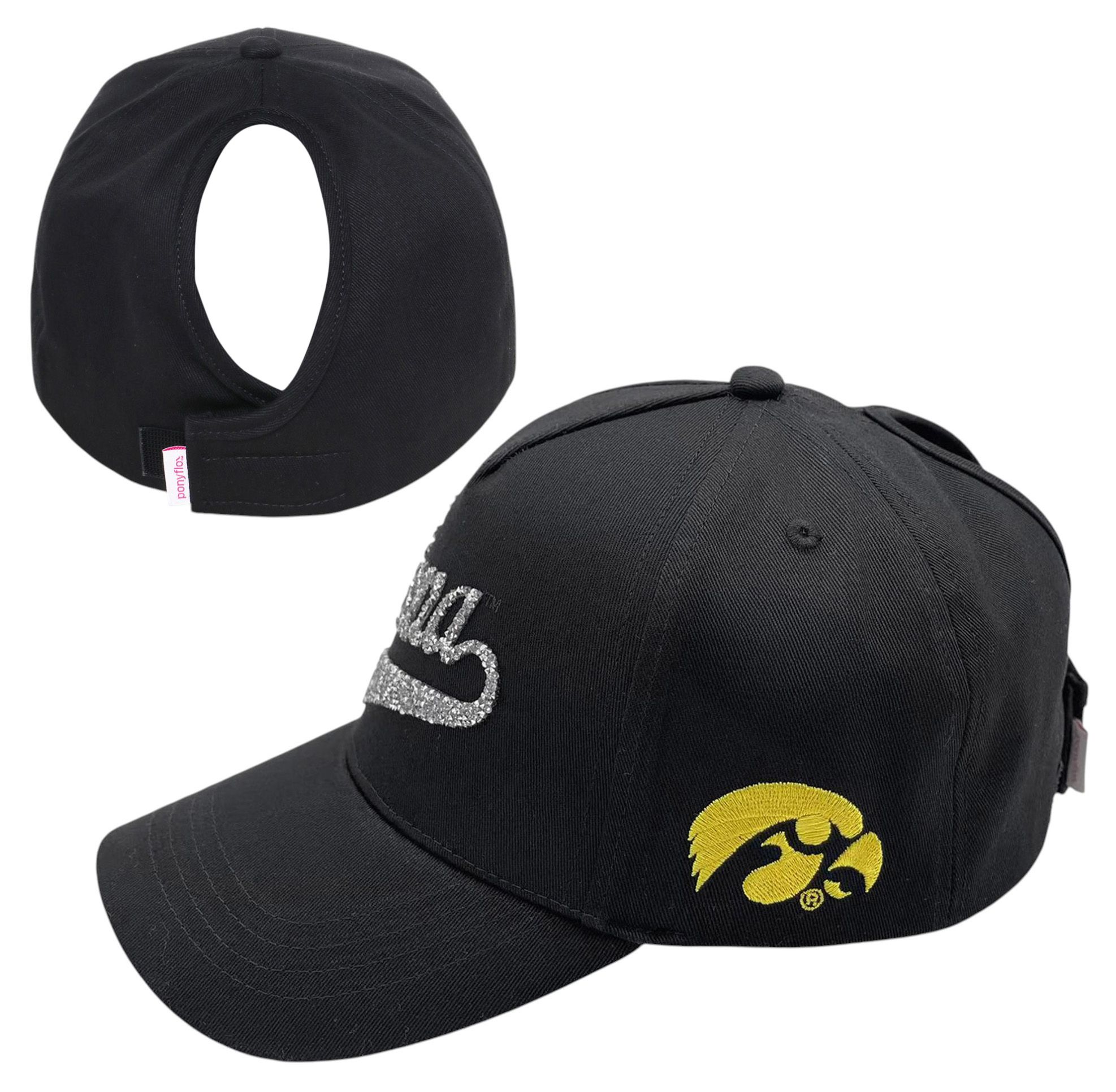 Ponyflo Women's Iowa Hawkeyes Black Bling Ponyflo Hat product image
