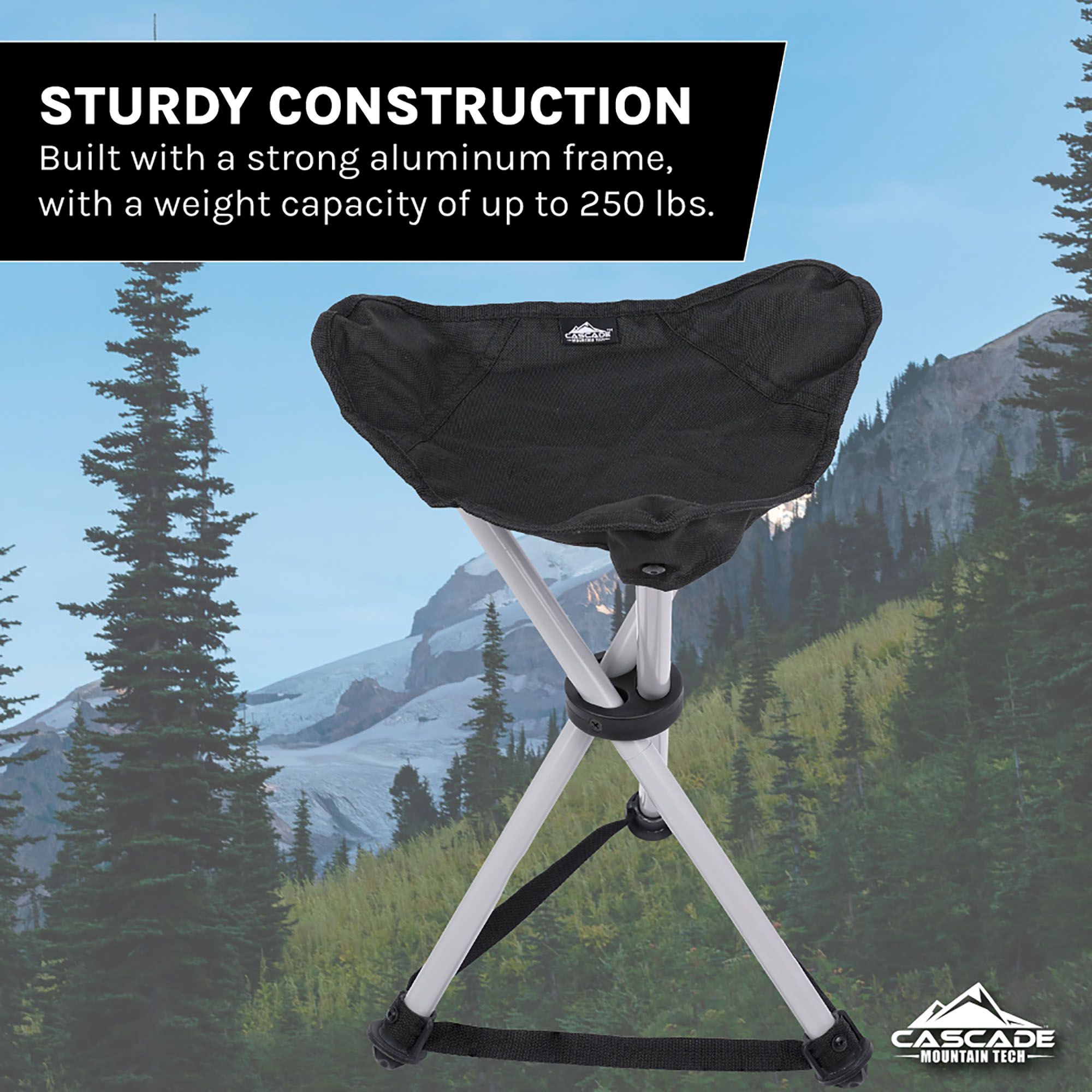 Cascade Mountain Tech Outdoor Portable Folding Camping Stool product image