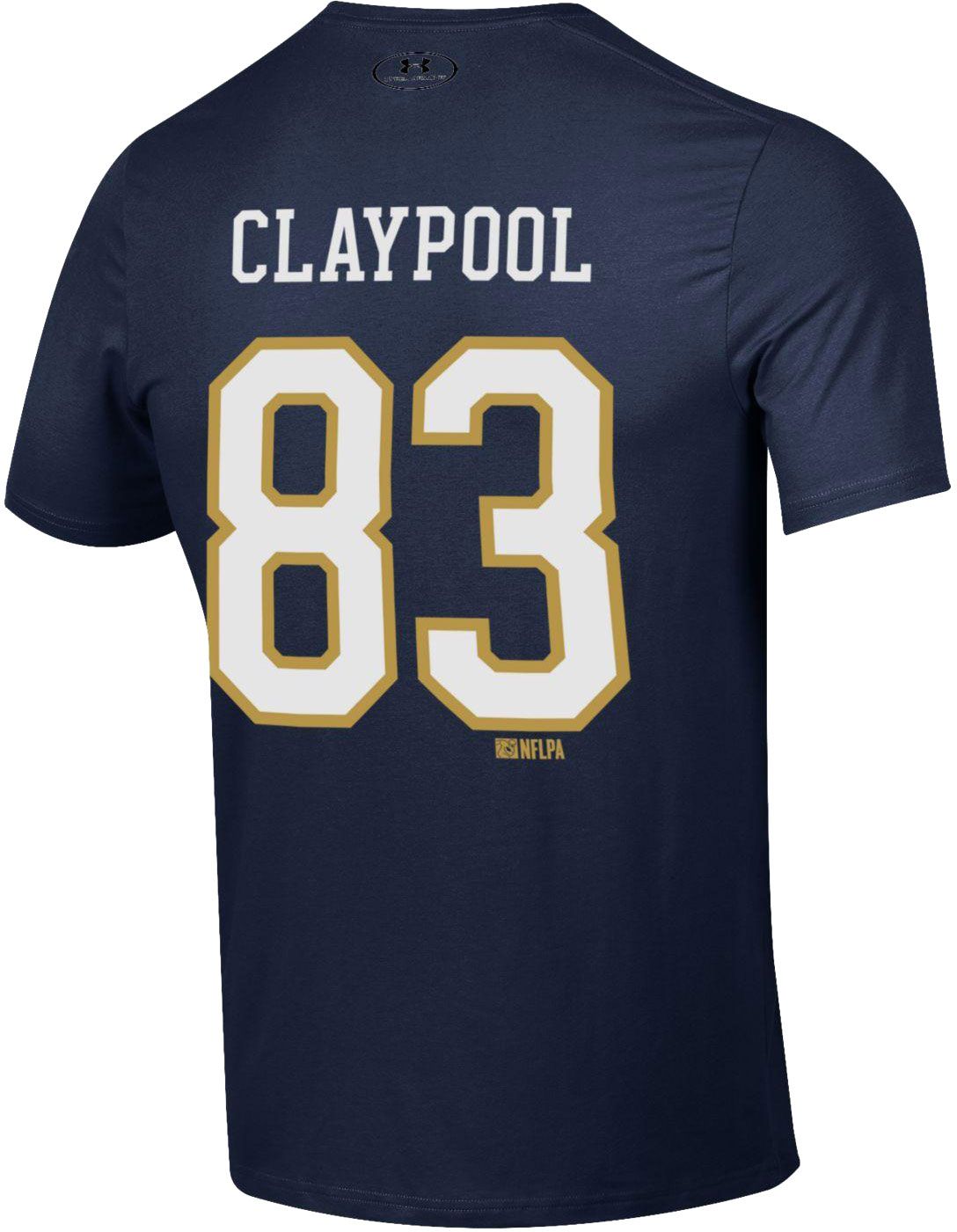 Under Armour Men's Notre Dame Fighting Irish Chase Claypool #83 Navy Performance T-Shirt product image