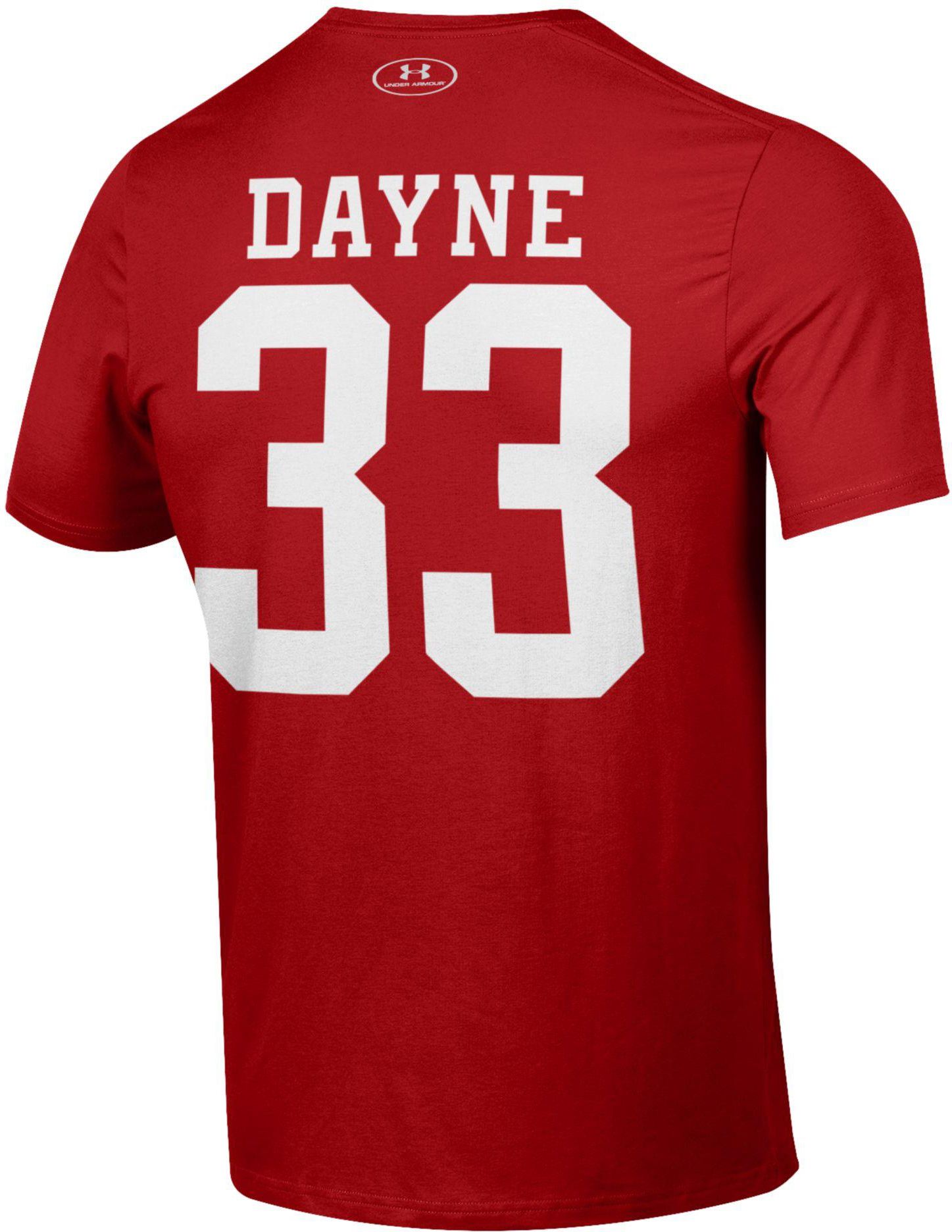 Under Armour Men's Wisconsin Badgers Ron Dayne #33 Red T-Shirt product image