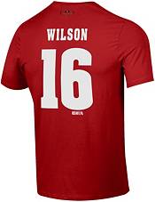 Under Armour Men's Wisconsin Badgers Russell Wilson #16 Red Performance T-Shirt product image