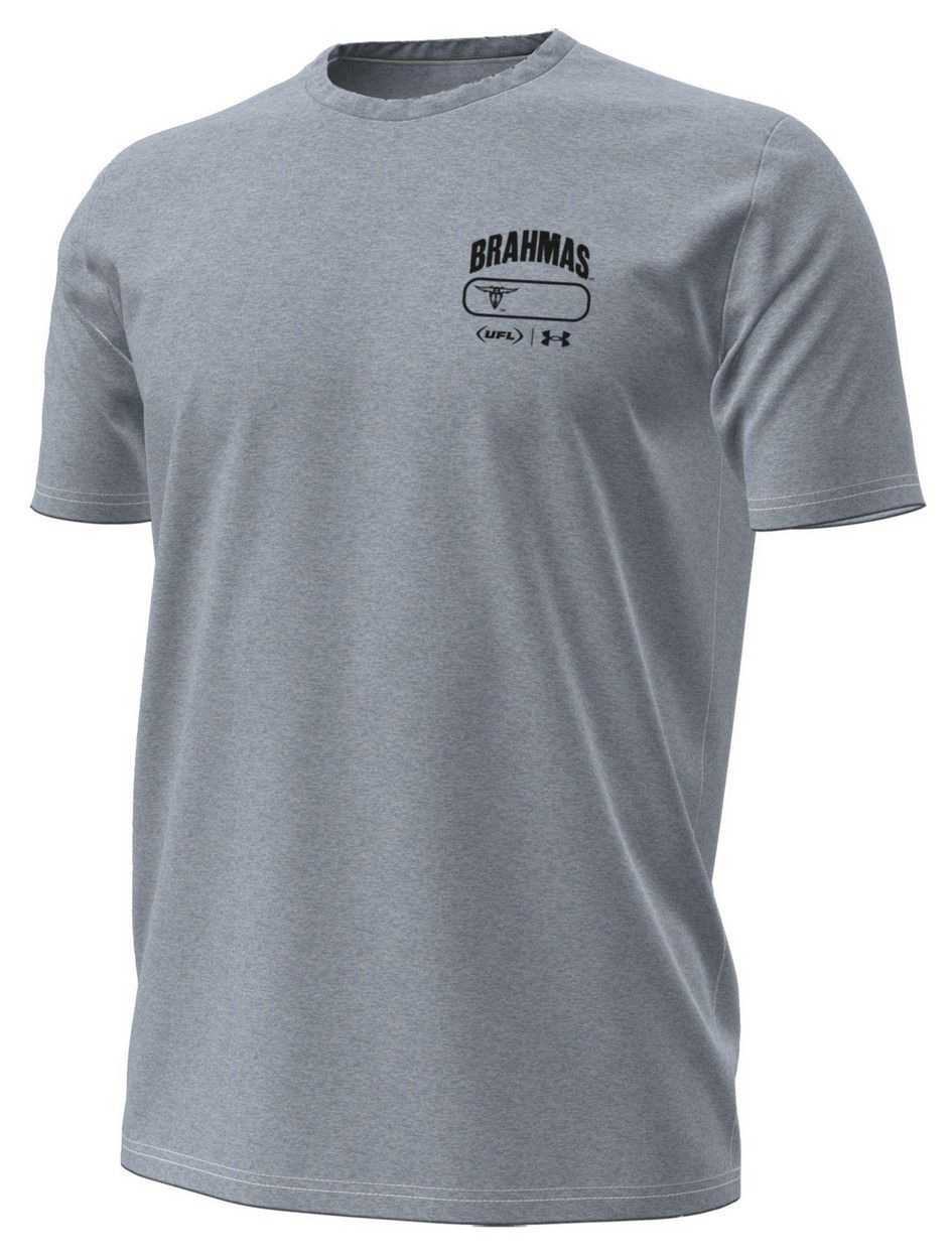 Under Armour Men's San Antonio Brahmas Grey Performance Cotton T-Shirt product image