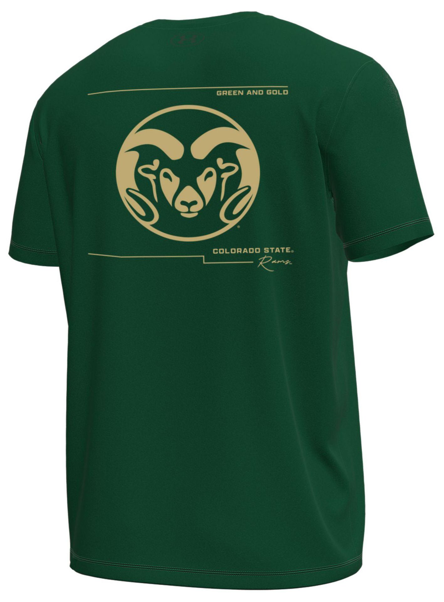 Under Armour Men's Colorado State Rams Forest Green Tech Stretch Short Sleeve T-Shirt product image
