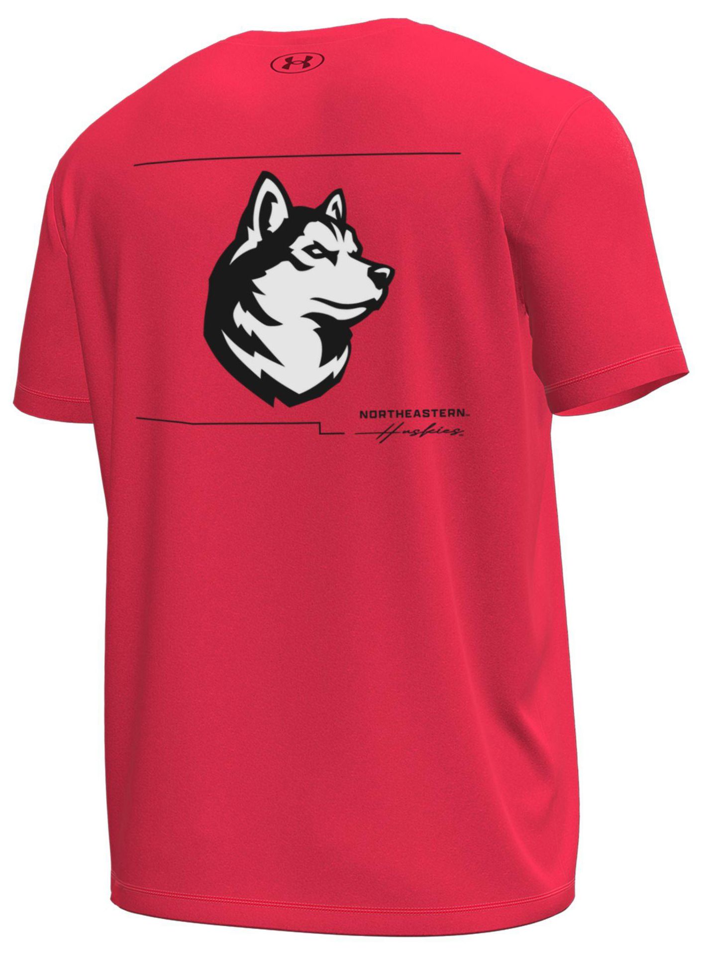 Under Armour Men's Northeastern Huskies Red Tech Stretch Short Sleeve T-Shirt product image