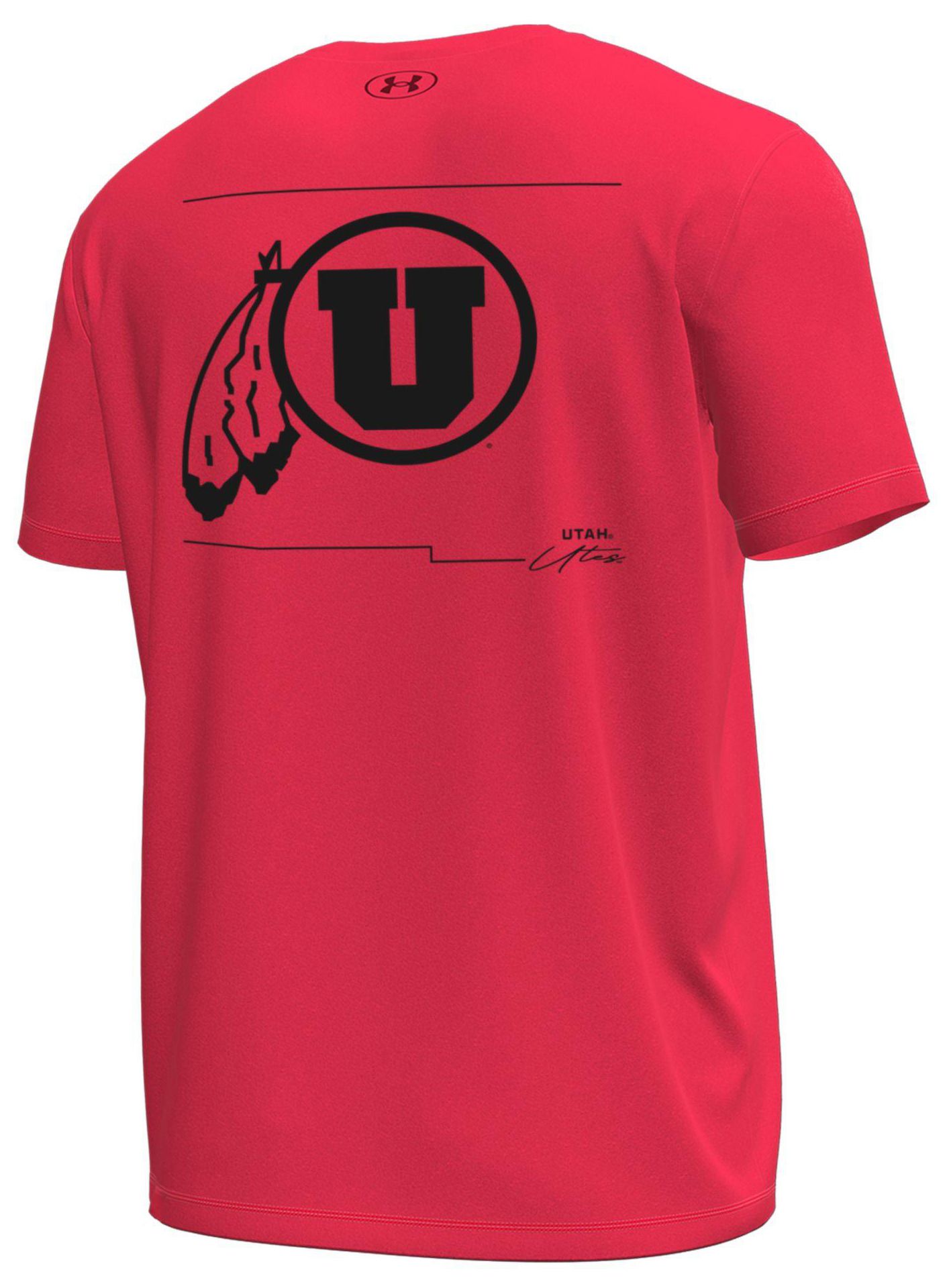 Under Armour Men's Utah Utes Red Tech Stretch Short Sleeve T-Shirt product image