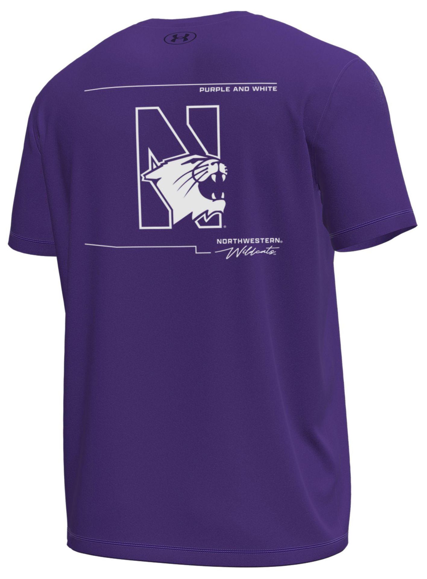 Under Armour Men's Northwestern Wildcats Purple Tech Stretch Short Sleeve T-Shirt product image